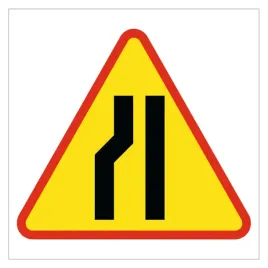znak-drogowy-a-12c-zwezenie-jezdni-lewostronne-grube-pcv5-format-40x40cm