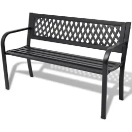 lawka-ogrodowa-118-cm-stalowa-czarna
