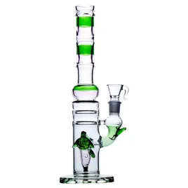 bongo-szklane-fajka-wodna-z-dyfuzorem-zolwik-zielone-32cm-szlif-188mm