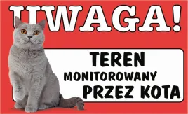 tabliczka-tablica-uwaga-kot-teren-monitorowany-prezent-gadzet-12x20cm