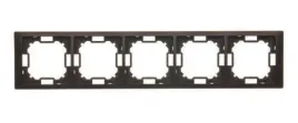 simon-basic-ramka-pieciokrotna-czarny-mat-bmrc5-49