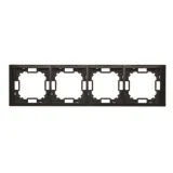 simon-basic-ramka-poczworna-czarny-mat-bmrc4-49-material-tworzywo-sztuczne