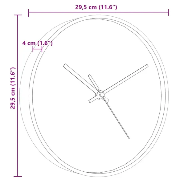 zegar-scienny-rustykalny-295x4cm-niebieski-zloty-typ-scienny-stan-nowy