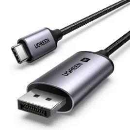 ugreen-25839-adapter-kablowy-3-m-usb-type-c-displayport-czarny-szary