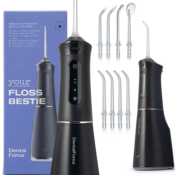 Irygator do zębów bezprzewodowy dentystyczny jamy ustnej DentalForce 400ml