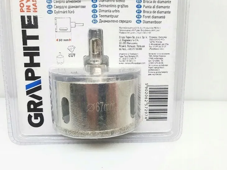 graphite-57h297-otwornica-wiertlo-diamentowe-do-gresu-67mm-waga-z-opakowaniem-0-15-kg