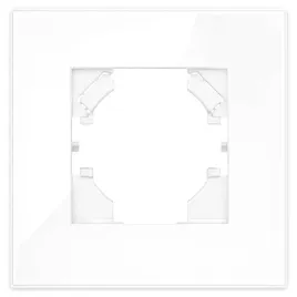 ramka-szklana-pojedyncza-biala-do-kontaktow-gniazdek-wylacznikow-szklo