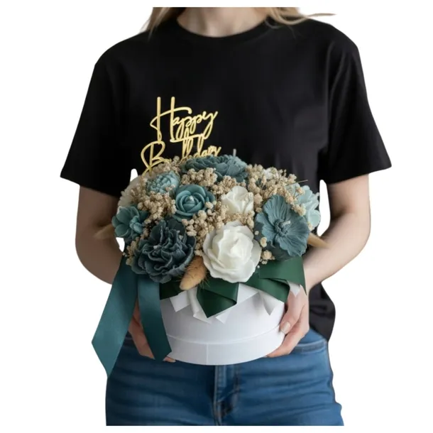 Flower Box Bukiet urodziny wieczna róża dla niej kobiety żony dziewczyny