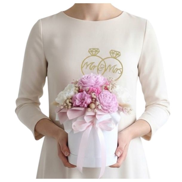 Flower Box Bukiet ślub prezent weselny para młoda dla żony kwiaty upominek