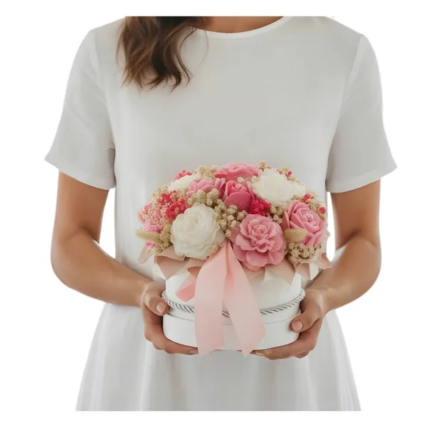 Flower box bukiet upominek dla żony dziewczyny mamy dzień kobiet flowerbox