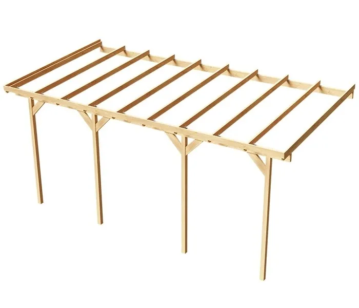 Zadaszenie Tarasu 350 x 724 cm Drewniane Wiata Pergola Altana Przyścienna