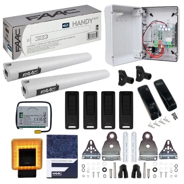 Zestaw FAAC HANDY S418 do bram do 4,6M + 4 PILOTY XT4 FDS + LAMPA XLED