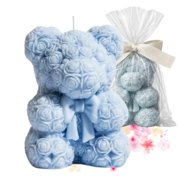 Podziękowania dla gości Baby Shower 18 świeczka miś upominki podziękowanie