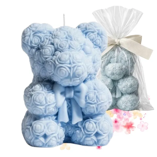 Podziękowania dla gości Baby Shower 18 świeczka miś upominki podziękowanie