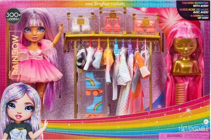 Rainbow High LALKA + Studio Mody Fashion Garderoba Avery Styles 428268 +akc