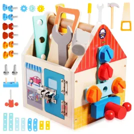 drewniany-zestaw-narzedzi-skrzynka-mlotek-warsztat-malego-majsterkowicza