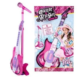 gitara-elektryczna-malplay-rozowa-z-mikrofonem-na-statywie