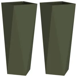 donica-2-pcs-zielony-oliwkowy-30-x-30-x-75-cm-stal
