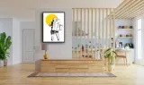 kosmos-zolty-obraz-na-plotnie-40x60-cm-stan-nowy