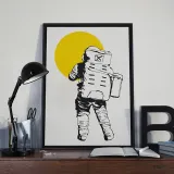 kosmos-zolty-plakat-20x30-cm-stan-nowy