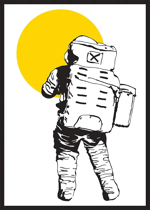 kosmos-zolty-plakat-30x40-cm-stan-nowy