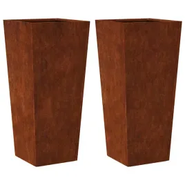 doniczki-ogrodowe-2-szt-35x35x75-cm-stal-kortenowska