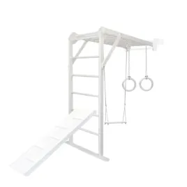 drabinka-gimnastyczna-biala-mini-plus-zjezdzalnia-kolka-siedzisko-150-cm