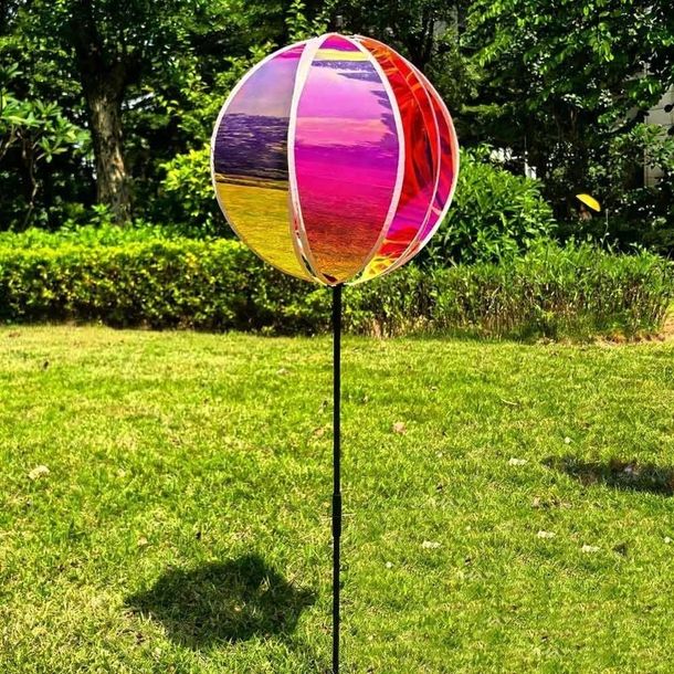 Wiatrak Ogrodowy Dekoracyjny Piłka, Balon Holograficzny 89X29 Cm