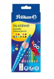 kredki-trojkatne-pelikan-silverino-12-kolorow-100401597