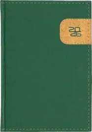kalendarz-a5d-dzienny-latka-zielony-a839-cork-jasny-braz-velour-f262