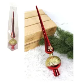 czubek-choinkowy-plastikowy-33-cm-czerwony-ze-zlotym-brokatem-i-cekinami