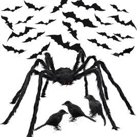 dekoracja-na-halloween-zestaw-duzy-pajak-naklejki-nietoperza-i-3szt-wrony