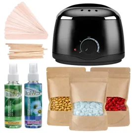 zestaw-do-depilacji-3x-wosk-twardy-italwax-podgrzewacz-kosmetyki-szpatulki