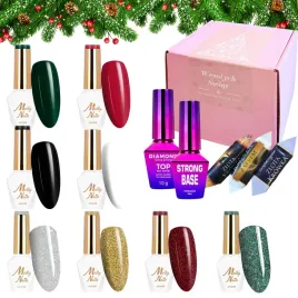 molly-nails-zestaw-swiateczny-8x-lakier-hybrydowy-baza-top-slodkosci-gratis