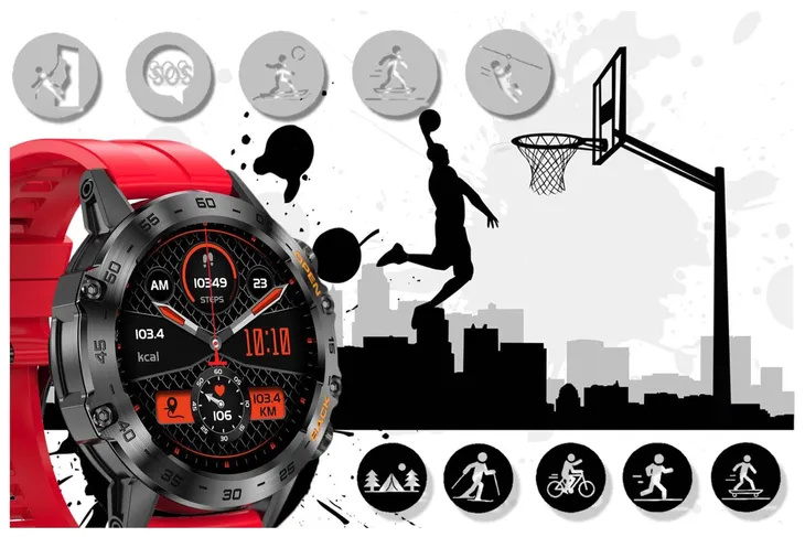 smartwatch-gravity-gt9-czerwony-komunikacja-bluetooth