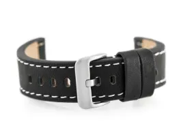 pasek-skorzany-do-zegarka-w48-premium-czarny-biale-22mm-teleskopy