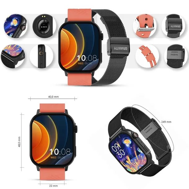 smartwatch-gravity-gt15-3-czerwony-komunikacja-bluetooth
