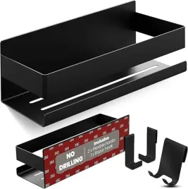 polka-prysznicowa-kosz-prysznicowy-regal-lazienkowy-czarny