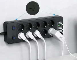 listwa-zasilajaca-przedluzacz-10-gniazd-4xusb-kabel-2m-czarny
