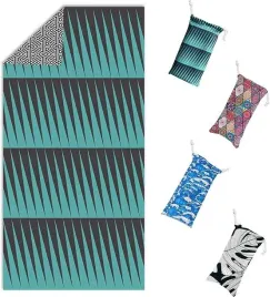 recznik-plazowy-mikrofibra-90x180cm-szybkoschnacy-dwustronny-zielony