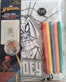 koszulka-do-pokolorowania-spider-man-98-104-markery-do-tkanin