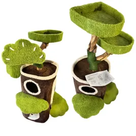 drapak-dla-kota-zielony-159-cm-drzewko-z-legowiskami-domki