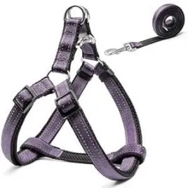 szelki-dla-psa-odblaskowe-regulowane-smycz-m-fioletowy