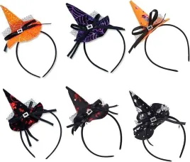 opaska-na-glowe-kapelusz-czarownicy-na-halloween-zestaw-6-sztuk