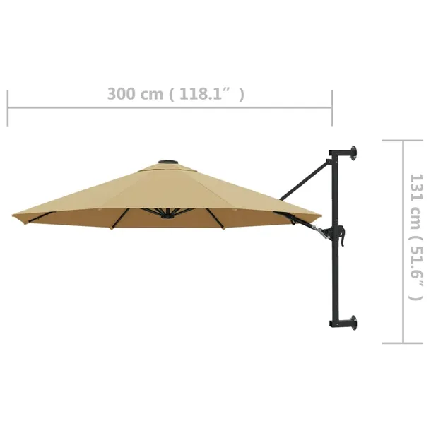 parasol-scienny-uv-300x131cm-taupe-stan-nowy-wysokosc-produktu-131-cm