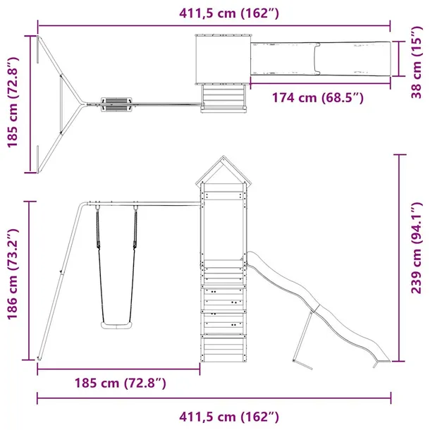 plac-zabaw-do-ogrodu-lite-drewno-sosnowe-marka-vidaxl-stan-nowy