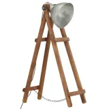 lampa-podlogowa-srebrna-e27-lite-drewno-mango-stan-nowy