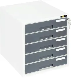 szafka-na-dokumenty-5-szufl-szara-yellow-one