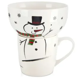 kubek-z-miseczka-dla-dziecka-porcelanowy-balwan-2-el