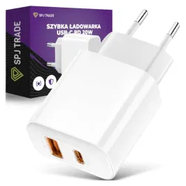 szybka-ladowarka-sieciowa-usb-c-usb-a-gniazdo-biala-charge-3-0-kostka